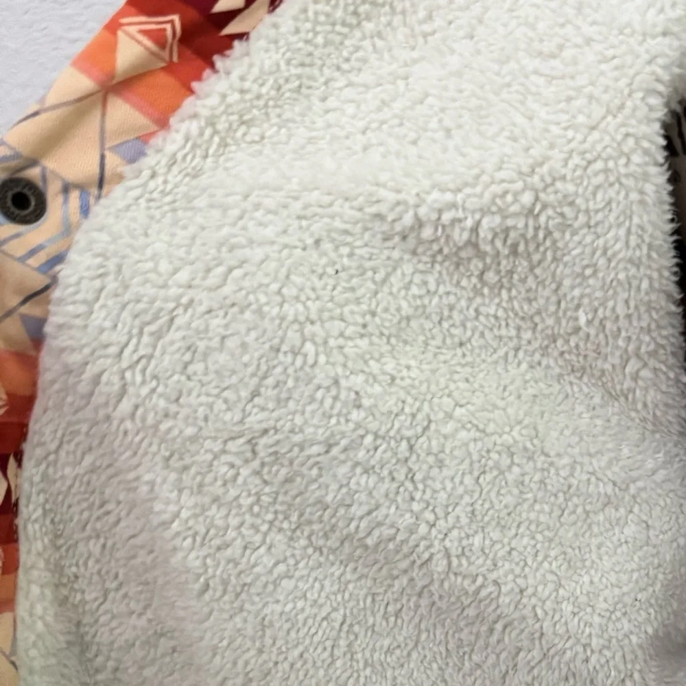 Pacsun Aztec Print Fleece Lined Snap Front Jacket Size Small - Picture 4 of 14